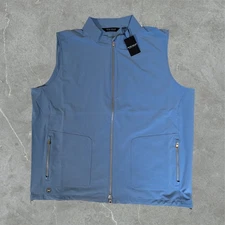 NEW Peter Millar Crown Crafted Contour Vest Men 2XL Golf DWR Lightweight Blue