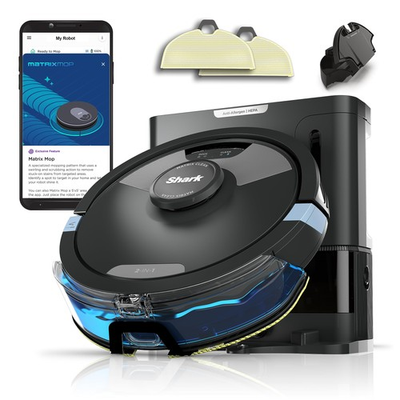 #ad SHARK MATRIX 2 IN 1 ROBOT VACUUM AND MOP WITH XL HEPA SELF EMPTY BASE Black $234.79