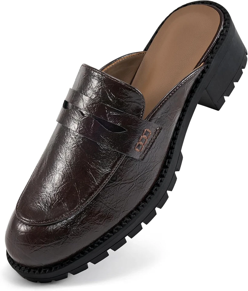 Ecetana Women Mules Comfortable Clogs Platform Chunky Slip on Backless...