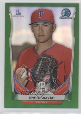 2014 Bowman Draft Chrome Green Refractor 39/150 Chris Oliver #CDP106 0x1