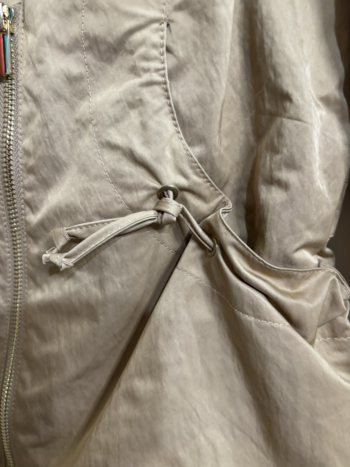 Cache Draped Front Utility Jacket Beige Women’s S… - image 12