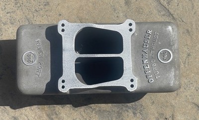   VINTAGE SBF OFFENHAUSER TURBO THRUST TUNNEL RAM INTAKE MANIFOLD 1X4 TOP 
