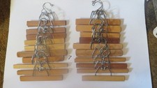 Vintage Pant and Skirt Wooden Hanger, 20 - 9" - 12" Hangers, L7,