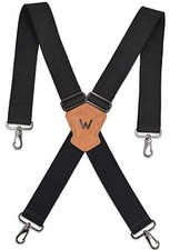 2Inch-Wide Heavy Duty Work Suspenders for Men Black