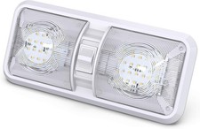 Compact 12V LED Ceiling Light Fixture with Long Life - Perfect for RVs and Boats