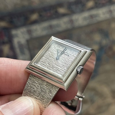 Vintage Roy King Watch Silver Bark Bracelet Unisex London 1973