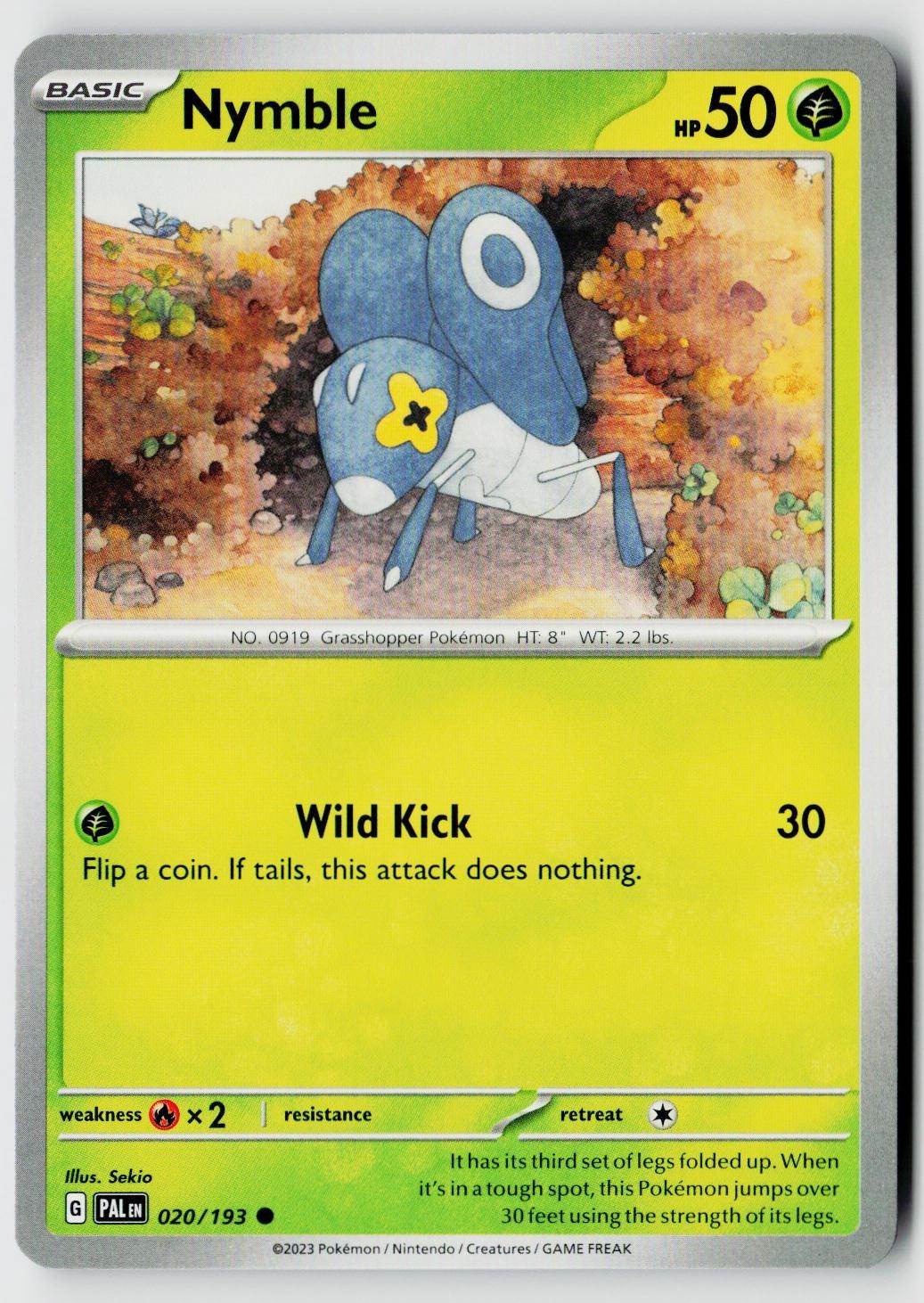 Pokemon SV02: Paldea Evolved #020/193 Nymble