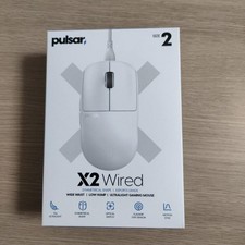 Pulsar Gaming Mouse X2 Wired Size 2 White Unused Tested
