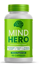 Mind Hero Brain Supplement, MindHero Cognitive Support for Memory (60 Capsules)