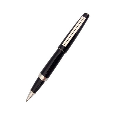 Vintage ST Dupont Ellipsis Black/Palladium Chinese Lacquer Roller Ball Pen - NIB