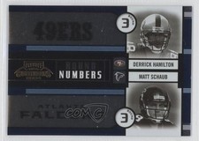 2004 Playoff Contenders Round Numbers 67/1500 Derrick Hamilton Matt Schaub 0f8