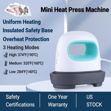 Mini Heat Press Heat Transfer Machine Insulated Safety Base Iron T-Shirt Hat Cap