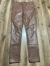 Shinestar Pants, Women's Size Large, Brown, Skinny, Leather