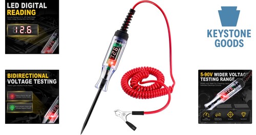 Digital Automotive Circuit Tester 5-90V with LED Display & Extended Wire - Bild 2 von 9