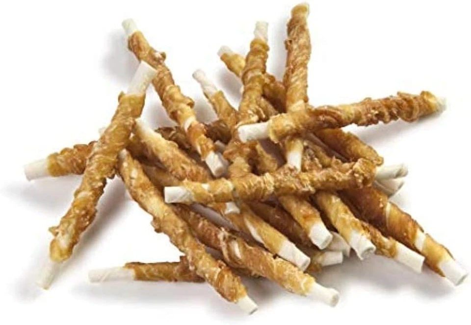 Pet 'N Shape Chik 'N Hide Twists frango embrulhado couro cru guloseimas naturais para cães 16 oz - Imagem 3 de 4