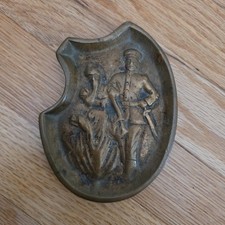 Naughty Art Nouveau Style Cast Bronze / Brass Trinket Tray