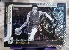 2025-26 Topps Blackout Anfernee Simons Serial Numbered #123 Trail Blazers 50/99