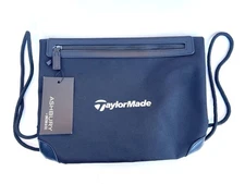 TaylorMade Black Nylon/Mesh Drawstring Bag/Backpack 18”x13” Zipper Compartment