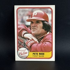 1981 FLEER #1 PETE ROSE “THE HIT KING” PHILADELPHIA PHILLIES—SHARP💥 NM