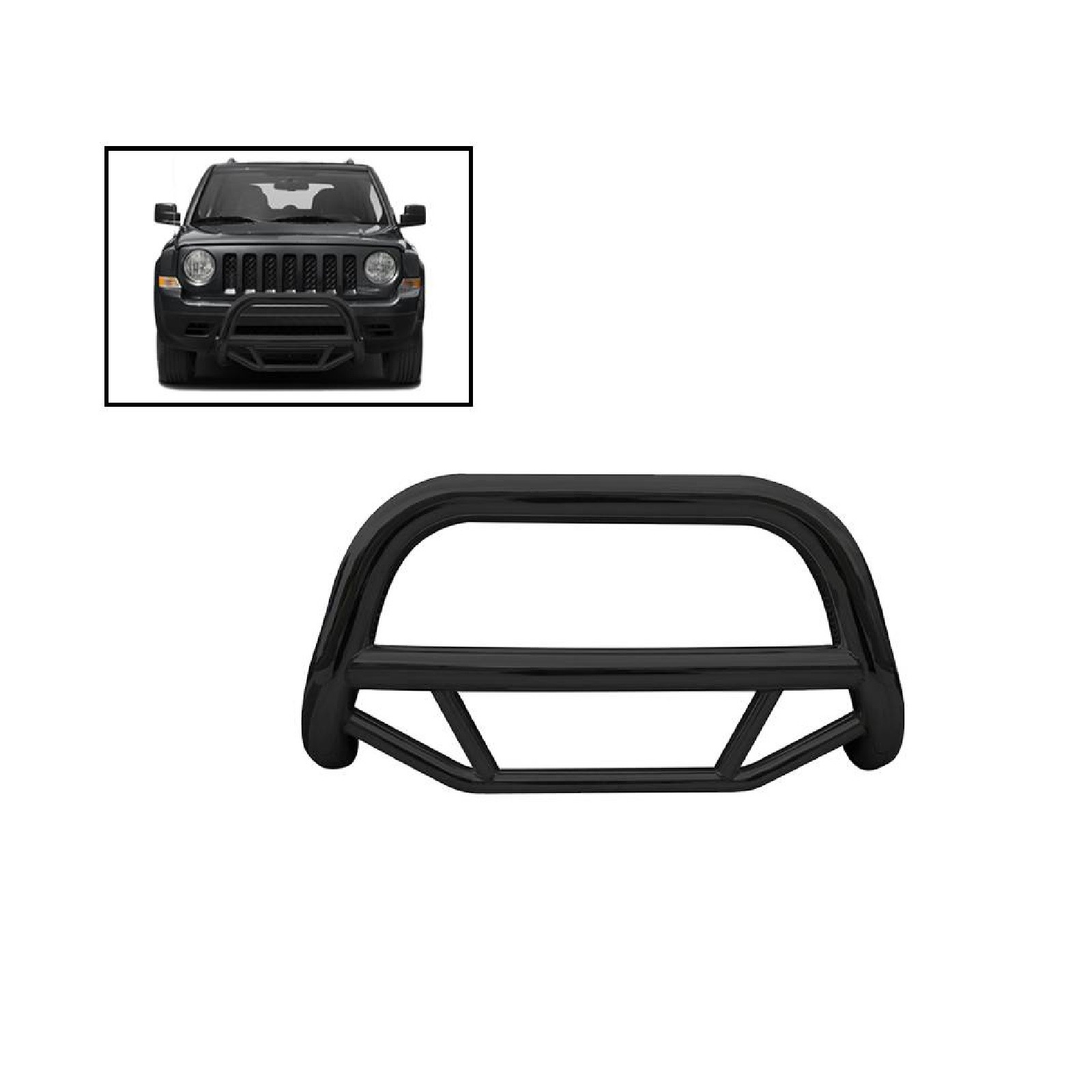 Black Horse MBB-JEB9001 Black Steel Max Series Bull Bar for 08-17 Jeep Patriot
