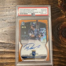 2023 Bowman Chrome CPA-HD Hayden Dunhurst Auto Orange Wave Refractor 9/25 PSA 10