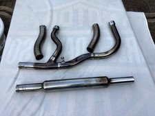 Harley Davidson FL Panhead Big Twin 1948-1957 Complete Exhaust System In Chrome