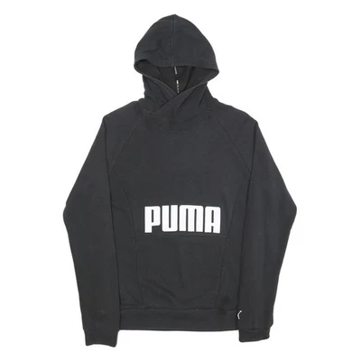 PUMA Sweat À Capuche Noir En Mélange De Coton Pour Homme M Pullover Imprimé Logo - Photo 1/4
