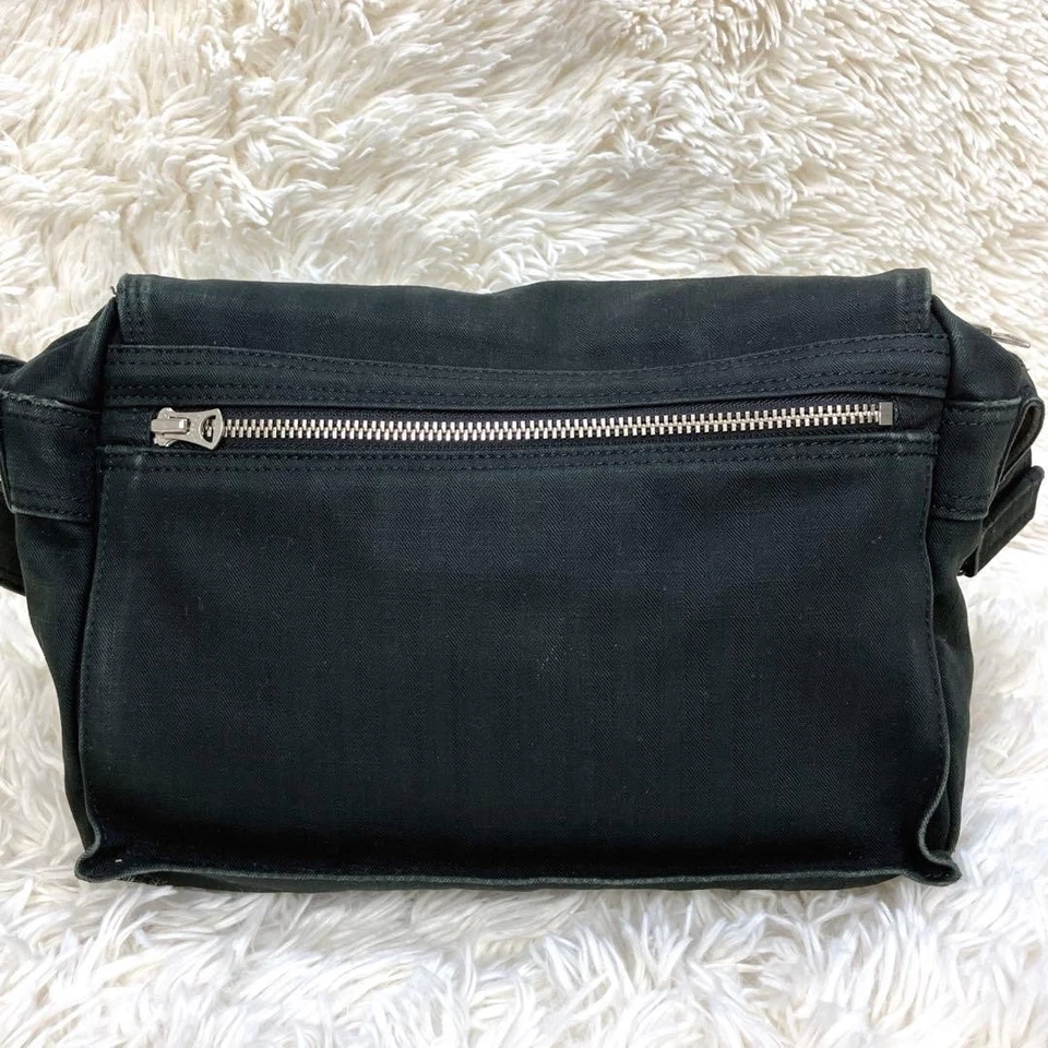 Bolso Mensajero Ahumado Yoshida Porter Bolso de Hombro Lona Negro Para Hombre De Japón Foto 3 de 4