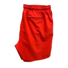 Size XXL Columbia Mens Red Swim Trunks Lined Zip Pocket 8" Inseam
