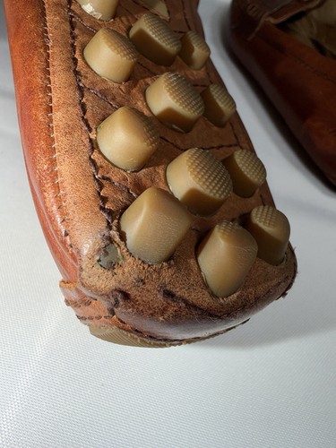 Frye Rebecca Penny Loafers Womens 9 M Brown Leather Driving Moccasins Slip On - 第 10/14 張圖片