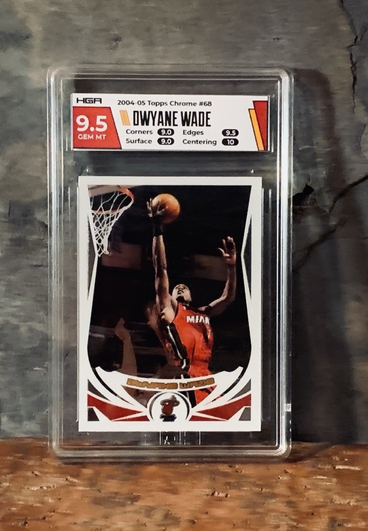 2004 TOPPS CHROME DWYANE WADE #68 HGA 9.5 GEM MINT Graded Card HOF