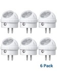 DEWENWILS 6-Pack Plug in LED Night Light with Dusk to Dawn Sensor 360° Rotating