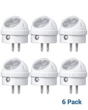 DEWENWILS 6-Pack Plug in LED Night Light with Dusk to Dawn Sensor 360  Rotating