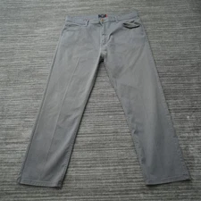 Dockers Pants Men Gray All Season Tech Jean Cut Straight 36x30 Measured 38x28.25