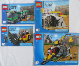 LEGO 4204 The Mine City Mining Crane Truck Train Conveyor Belt Cave 2012