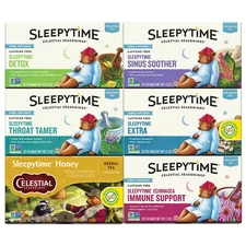 Celestial Seasonings Sleepytime Wellness Tea Variety, 20 Bags, 6 Pack
