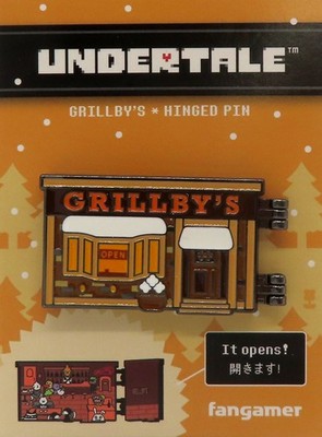 Undertale Folding Pin Badge Grill Beads 1.7x1.0in +14