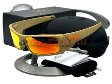 OAKLEY GASCAN MATTE STONE DESERT TAN/PRIZM RUBY IRIDIUM CUSTOM SUNGLASSES