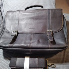 Samsonite Brown Leather Messenger Bag Laptop ...
