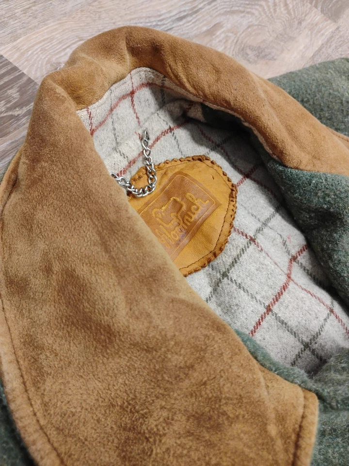 Vintage Woolrich Plaid Lined Insulated Heavy Wool Nylon Snap Button Mackinaw 40 - Image 3 of 4