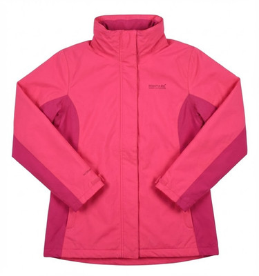 Regatta Hydrafort Jacket Womens Size 16 Pink Waterproof Hooded Coat Zip Pockets