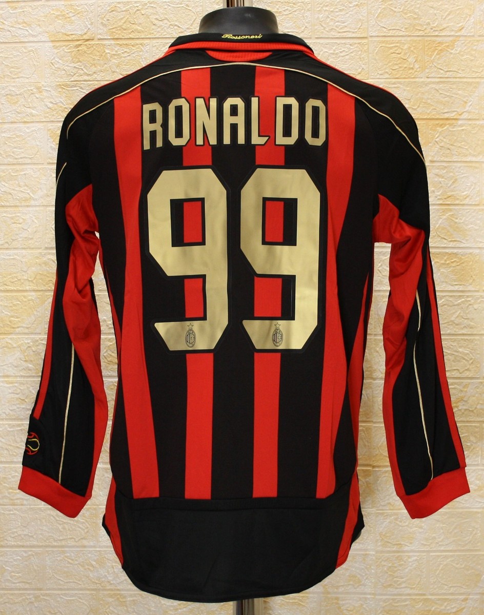 AC Milan 2006-2007 long sleeve home shirt jersey RONALDO #99 | eBay