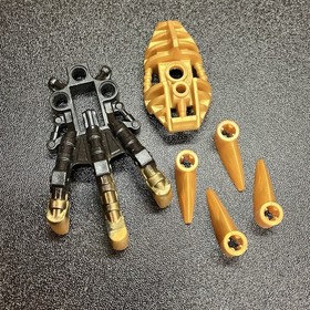 Lego Bionicle Brutaka 8734 Lot Of Rare Exclusive Dark Blue Gold And Silver Parts