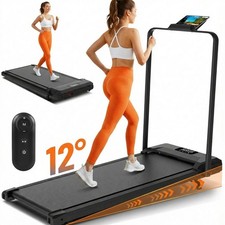 Walking Pad Treadmill with 12% Incline 6.5MPH LED Treadmills For Home Exercise