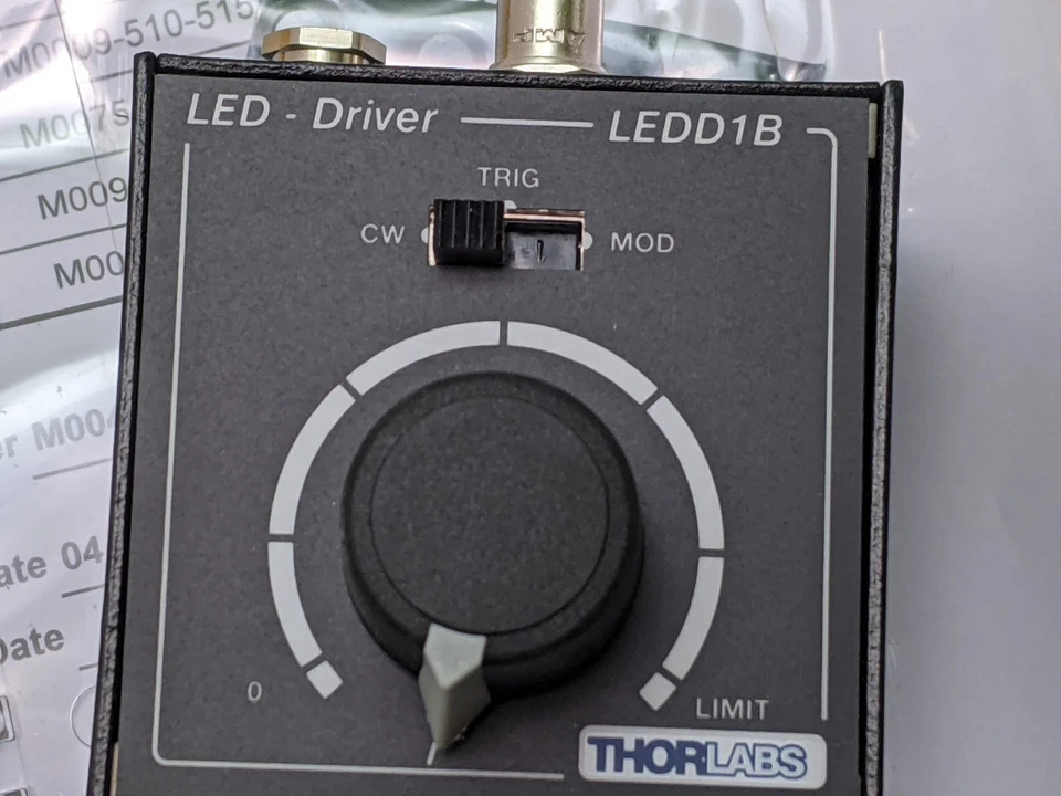 Thorlabs LEDD1B LED Driver w/ 15V PSU & Spare LED Lead, New Open Box - Image 4 of 4