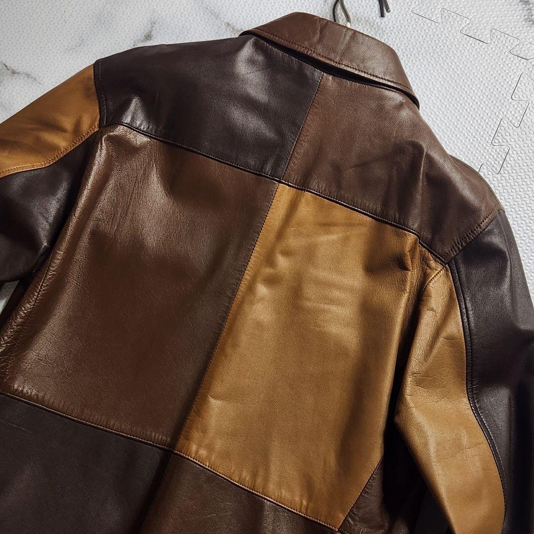 BURBERRY BLACK LABEL Lambskin Patchwork Leather J… - image 6