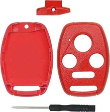 Replacement Red Shell Key Fob Remote Case for 2003-2012 Accord, 2006-2013 Civic,