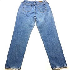 Vintage Lee Jeans Womens 30 Blue Medium Wash Denim Cotton Straight Leg Zip Fly