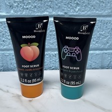 Lot Of MOOOD Foot Care Scrub 3.2 oz PEACH/VANILLA/BOURBON -MANDARIN  PATCHOULI