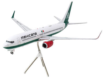 Boeing 737-800 Commercial Aircraft ''Mexicana'' (XA-ASM) White with Green Stripes
